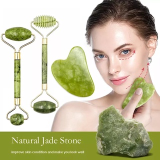 Image of Alat Pijat Muka Wajah Jade Roller Massager Facial Message Batu Roller Giok Stone Tmall88