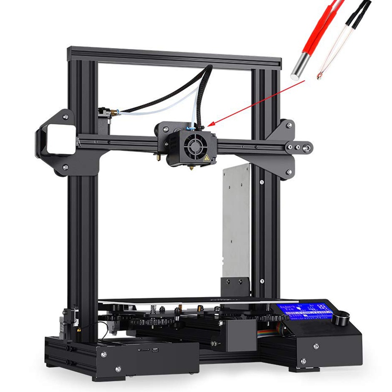 Dây Nhiệt Điện Trở 24V 40W NTC 100K 3950 1M Cho Máy In 3D Ender 3 Ender 3 Pro