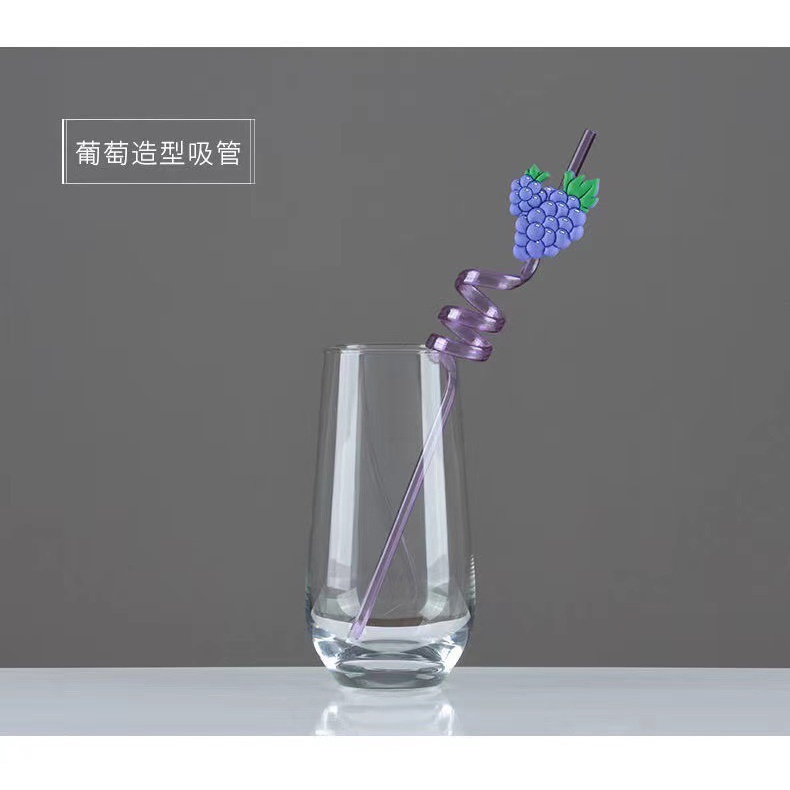 Ống hút hình trái cây dễ thương ngộ nghĩnh cho trẻ em
