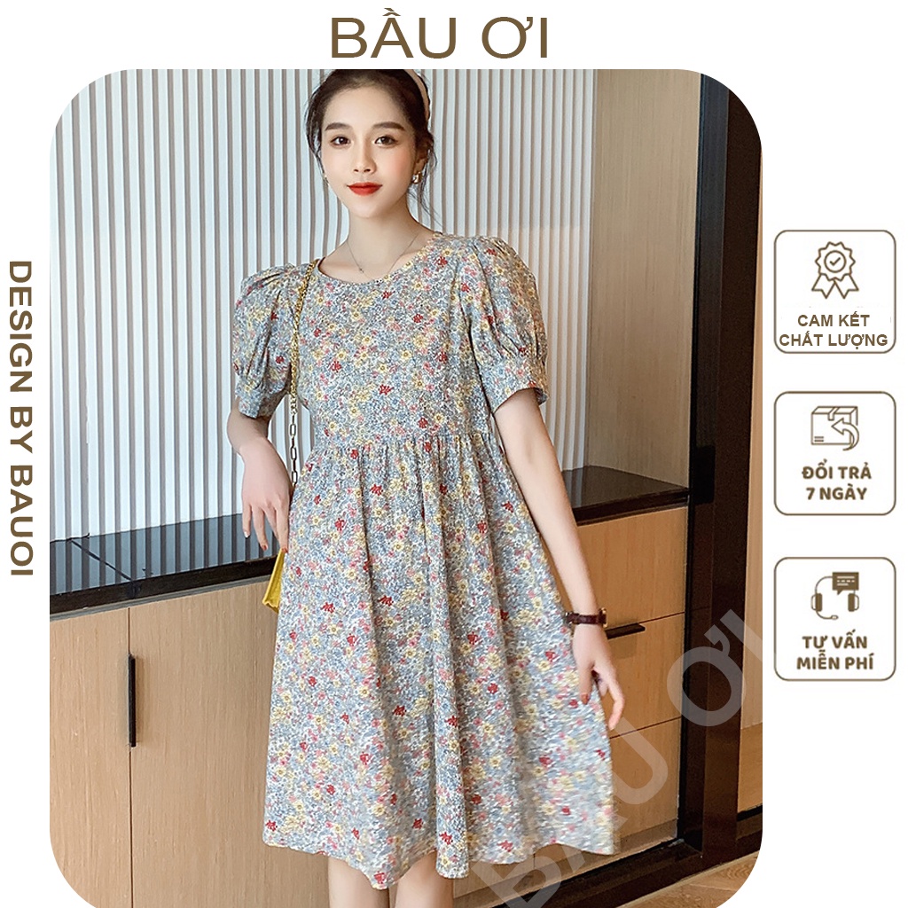 [BAUOI V03] VÁY BẦU CÔNG SỞ HÀNG THIẾT KẾ SANG CHẢNH - ĐẦM BẦU BABYDOLL KIỂU DÁNG HÀN QUỐC