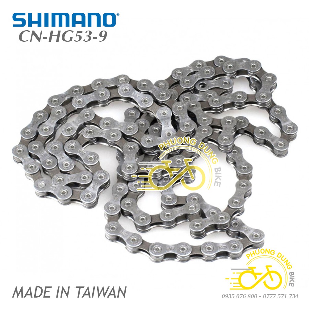 Xích sên xe đạp SHIMANO CN HG53 9 Speed - Hàng chính Hãng