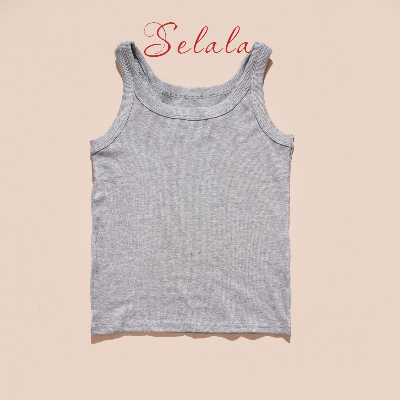 Áo 2 Dây Selala Chất Cotton Dáng Dài Basic Dễ Phối Đồ 2D24