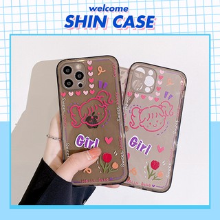 Ốp lưng iphone Honey Girl trong cạnh vuông BVC 5/5s/6/6plus/6s/6splus/7/7plus/8/8plus/x/xr/xs/11/12/pro/max/plus/promax