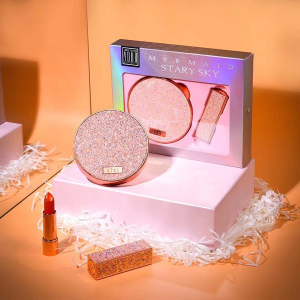 SET 2 MÓN XIXI MERMAID STARY SKY (Phấn mắt, son) - hàng nội địa Trung | BigBuy360 - bigbuy360.vn