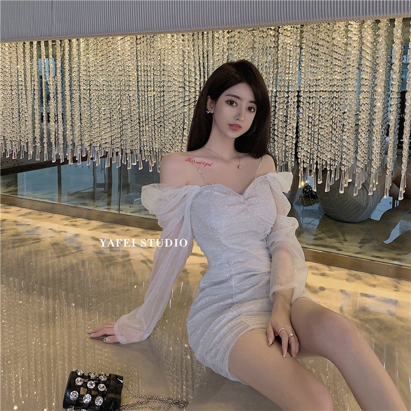 [Mã FATHANG5 giảm 10K đơn 50K] (얼짱) - ĐẦM KIM SA DÁNG ÔM QUYẾN RŨ ULZZANG | BigBuy360 - bigbuy360.vn