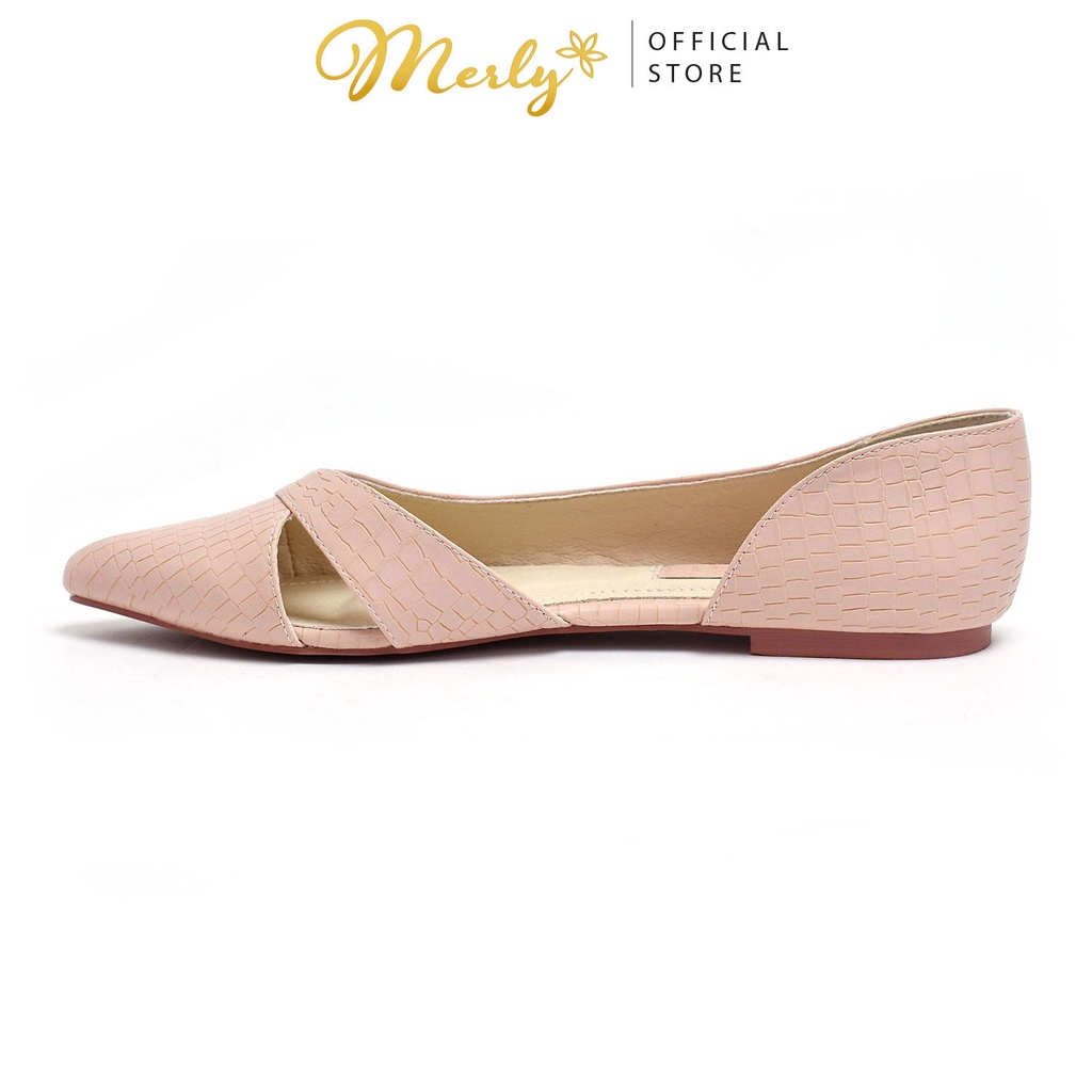 [Form Lớn Lùi 1 Size ] Giày Búp Bê Hở Eo Merly 1266