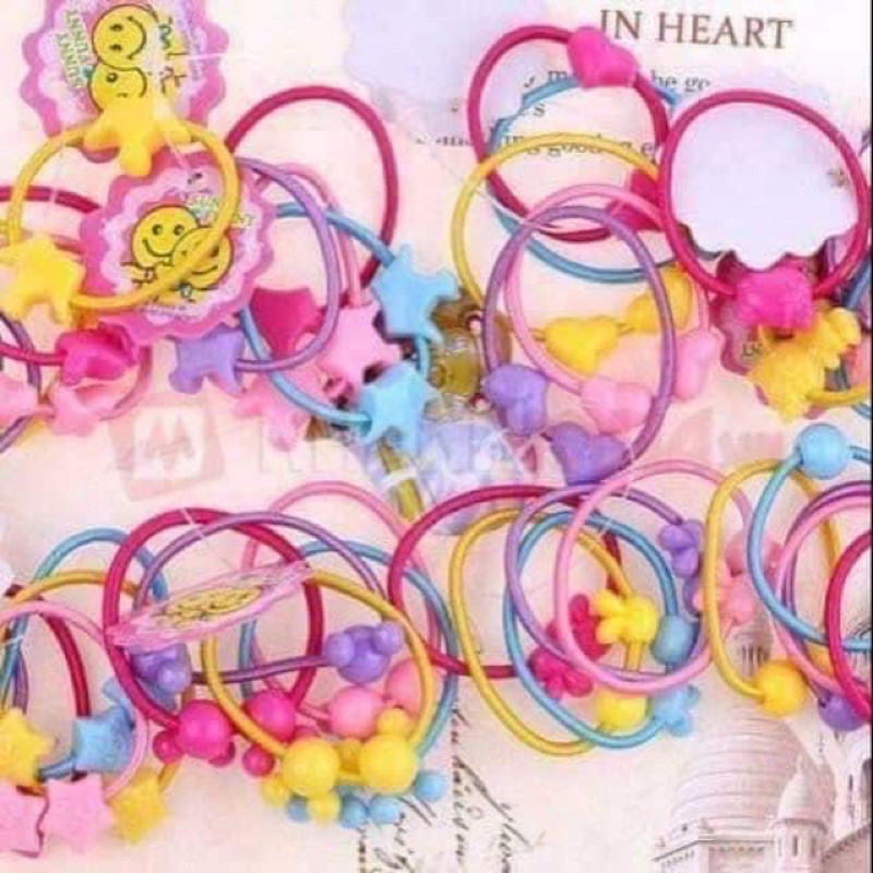 Set 50 dây buộc tóc hộ bé nhiều hình