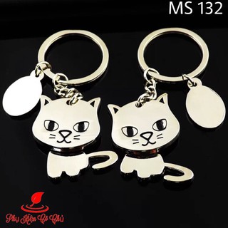 Móc Khóa Mèo Con Dễ Thương kim loại- MS 132