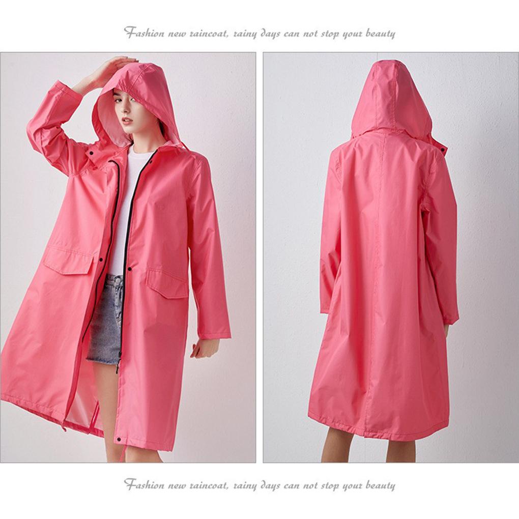 Áo Mưa Dáng Dài Mỏng Có Mũ Trùm Chống Nước Dành Cho Nam Nữ