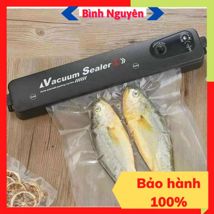 Máy hút chân không thực phẩm Vacuum Sealer máy ép chân không hàn miệng túi thực phẩm 2 in 1 tiện lợi ( tặng 10 túi hút )