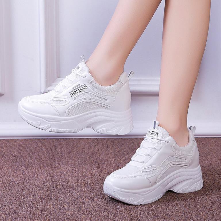 Giày thể thao nữ độn đế 4 cm siêu cao ulzzang sneaker nữ