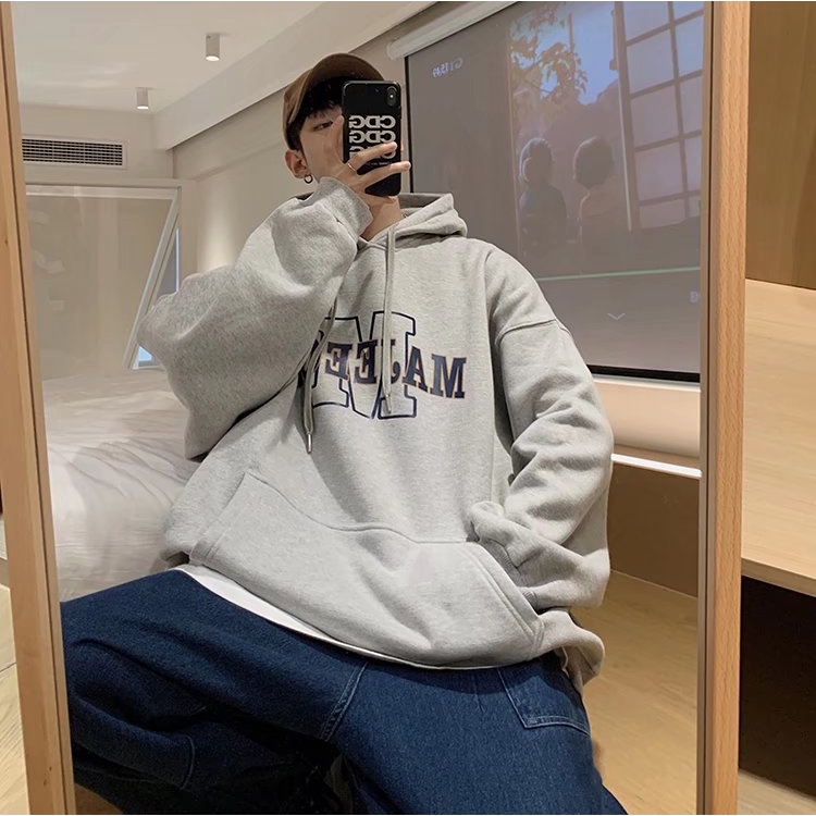 Áo hoodie Unisex thời trang Ban Form rộng Áo Sweater nam nữ cotton tops phong cách Hàn Quốc from rộng Áo hoodie