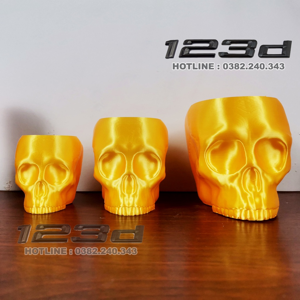 Mô hình đầu lâu_vase skull_ Trang trí nhà cửa, decor, event, Halloween độc đáo ấn tượng bằng công nghệ in 3d