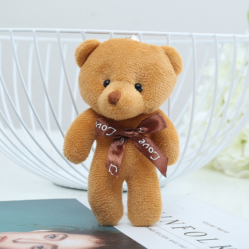 Gấu Nhồi Bông 9cm Thiết Kế Có Móc Khóa
