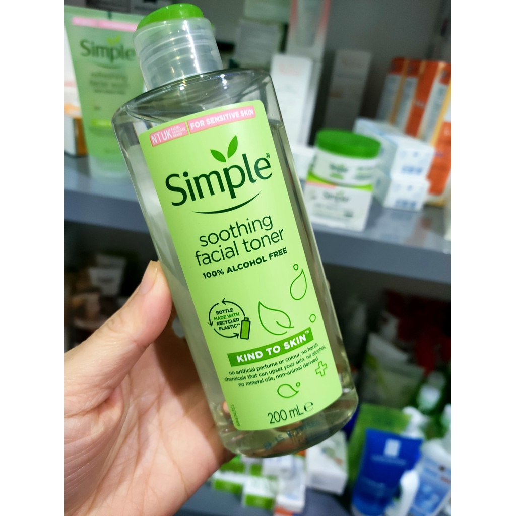 Combo Simple (Sữa Rửa Mặt + Nước Tẩy Trang + Toner Nước Hoa Hồng + Kem Dưỡng Kind To Skin Vital Vitamin Night Cream 50ml