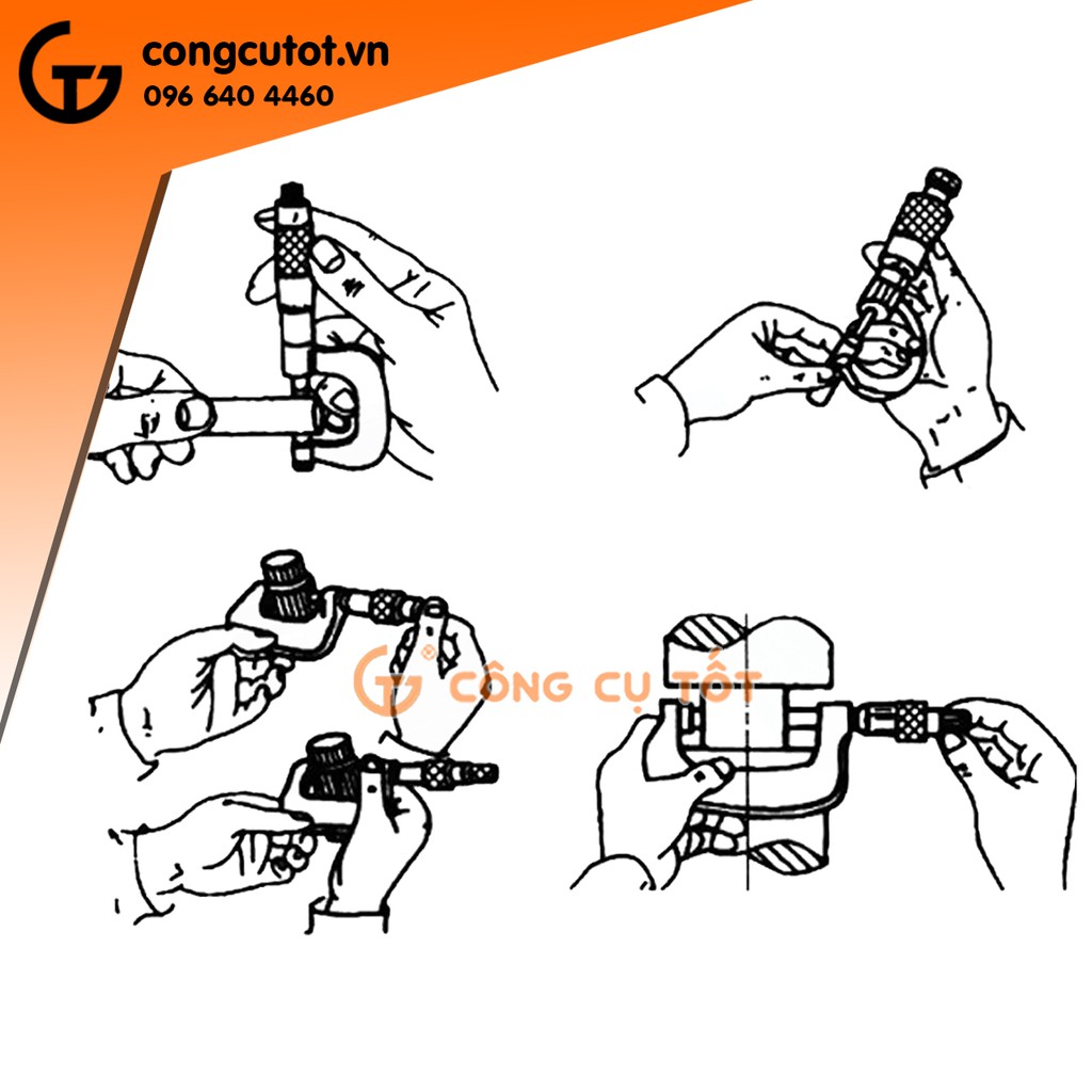Panme lẻ 0-25mm độ chính xác 0.01mmh