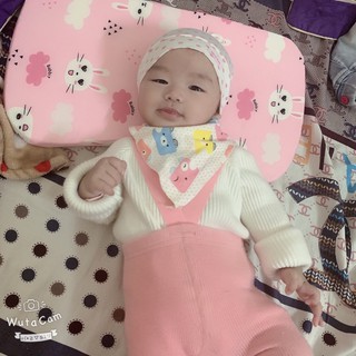 YẾM COTTON 🌟 FREESHIP🌟 Yếm Tam Giác Vải Cotton 2 Nấc Cúc Bấm Cho Bé
