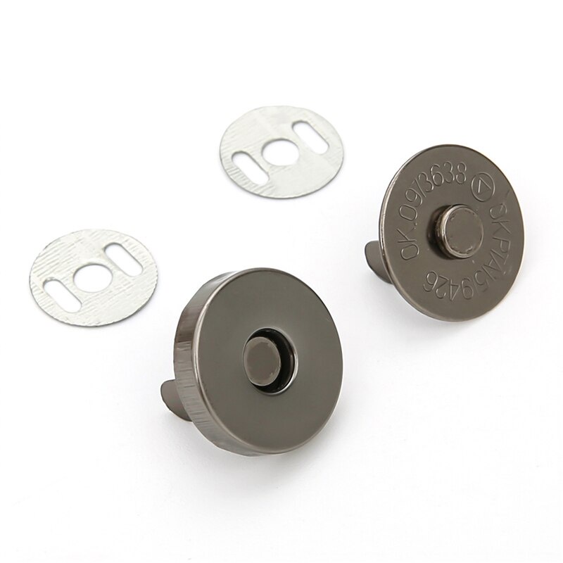 Set 10 nút bóp tròn từ tính bằng kim loại 14/18mm cho túi quần áo