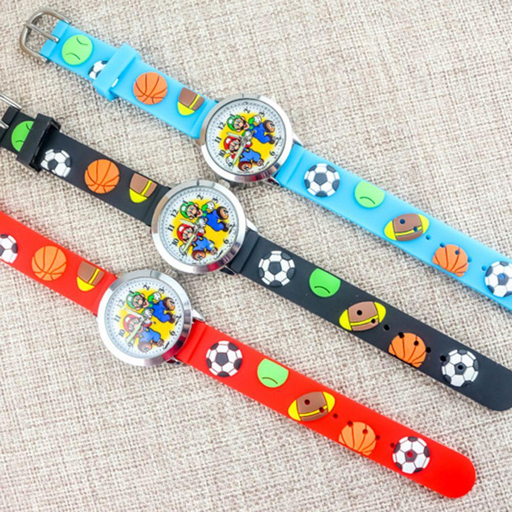 QUINTON Hot style Children's Silicone Watch Student Smart Watches Super Mario Electronic Watch Anime Game Birthday Gifts Mario Brothers Belt Action Toys Cartoon Kids Watch/Multicolor