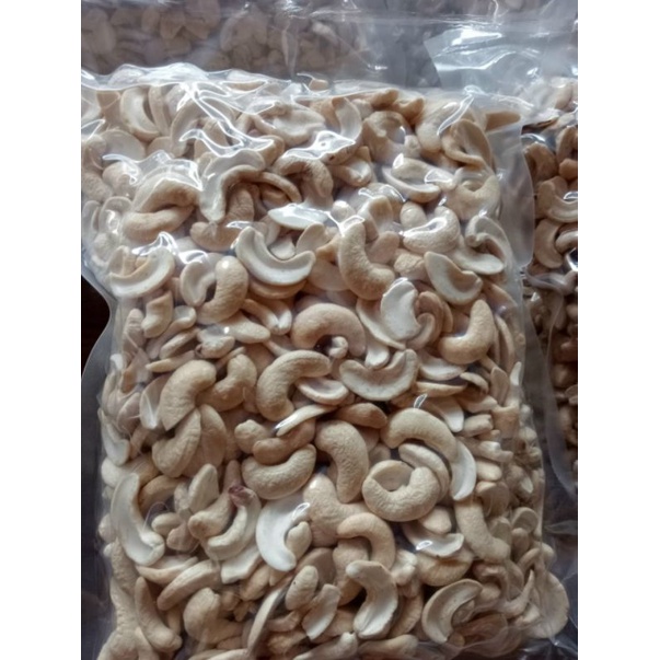500g Hạt điều tươi nhân trắng (hạt điều nấu sữa), làm bánh Loại Vỡ đôi - Raw Cashew