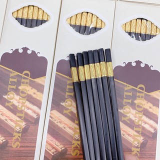 set đũa mạ vàng 10doi