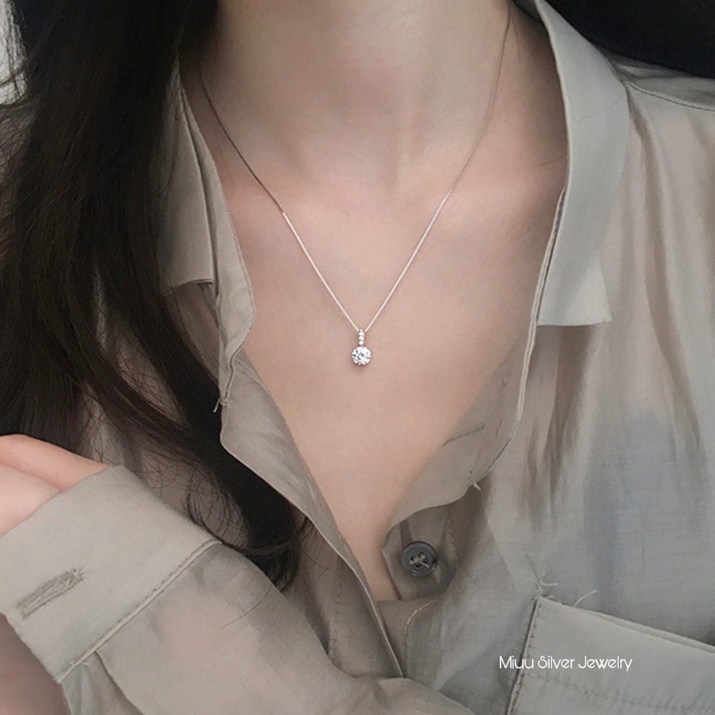 Dây chuyền bạc nữ Miuu Silver đính đá Oris Necklace