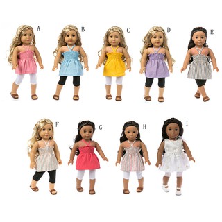 SUN22❤ Beach Dress Doll Clothes Fits 18″ American Girl Dolls Handmade Party