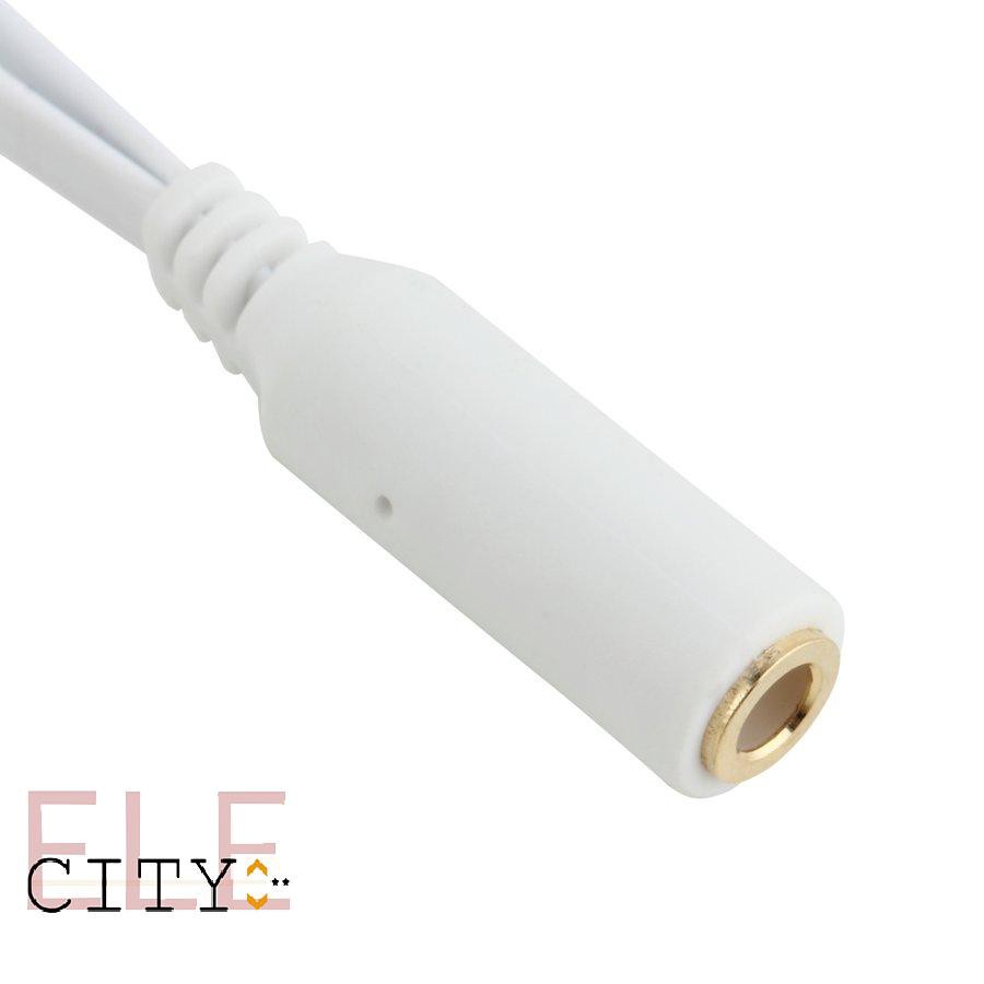 Dây cáp chia 2 cổng tai nghe 3.5mm hình chữ y cho tai nghe có mic