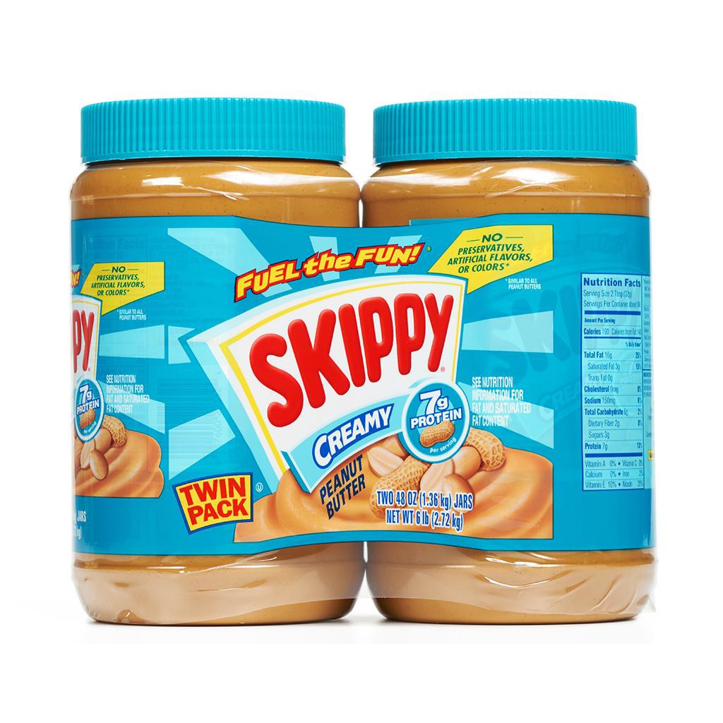 Bơ Đậu Phộng Skippy Creamy Peanut Butter Kem Mịn Hũ 1.36kg