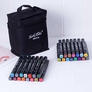 [CHUẨN CHẤT] BÚT DẠ 48 CÂY KÈM TÚI TOUCHSHI (48 cây bút)