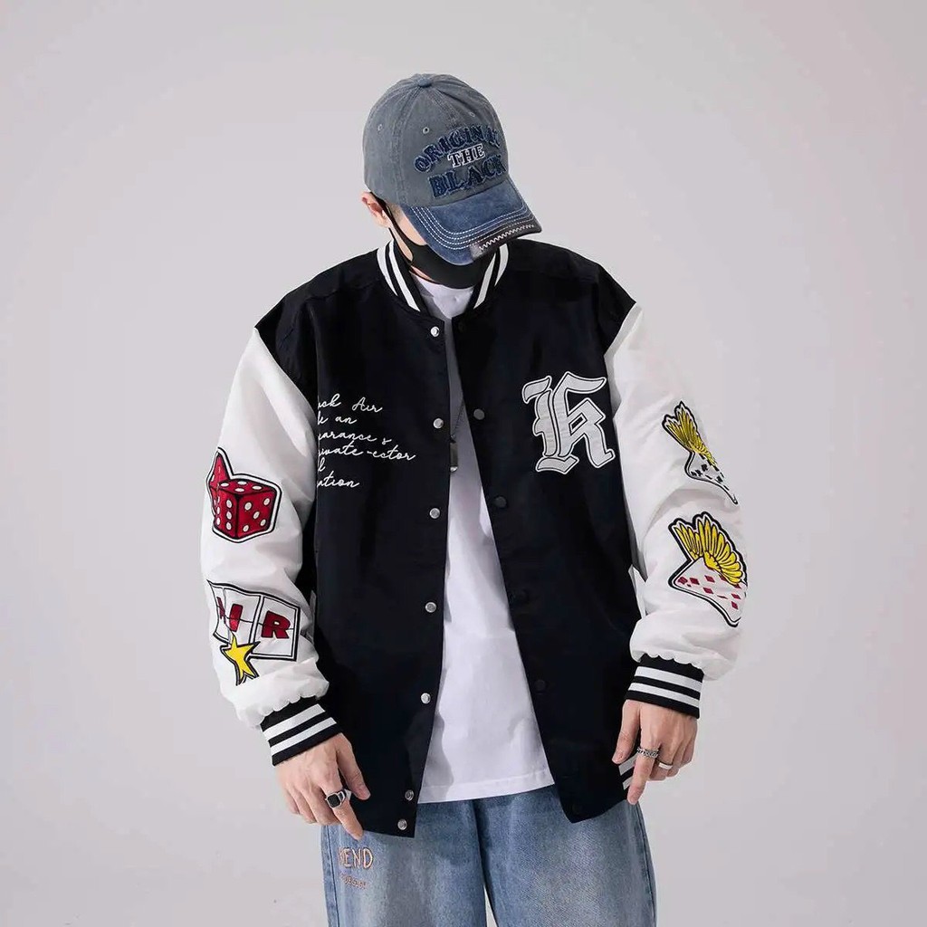 Áo Khoác Bomber Dù 2 lớp in hình Lá Bài cao cấp Hot Trend ,form rộng unisex Nam Nữ Ulzzang NUPAKACHI