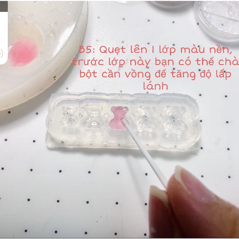Resin UV 100g làm charm nail siêu trong, nhanh khô, bề mặt tốt