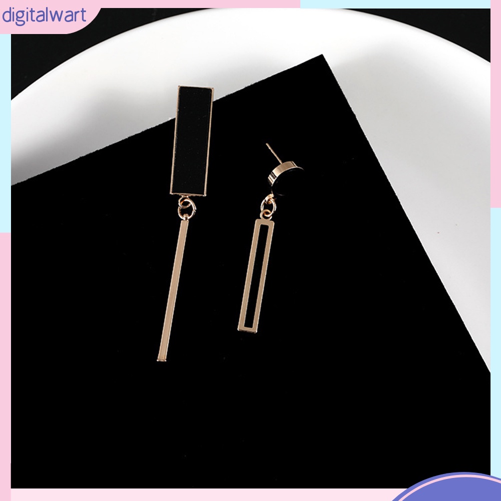 Khuyên tai hình học kiểu bất đối xứng thời trang cho nữ