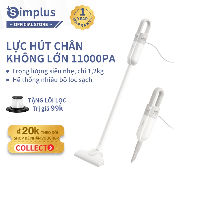 Máy hút bụi Simplus cầm tay có dây 11000Pa công suất cao - Hàng chính hãng XCQI002
