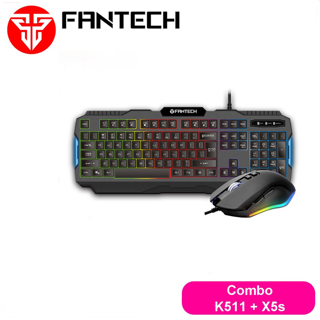 Combo FANTECH Newbie Bàn Phím K511 + Chuột Gaming X9/X4s/X5s - CBO K511 X9/X4s/X5s