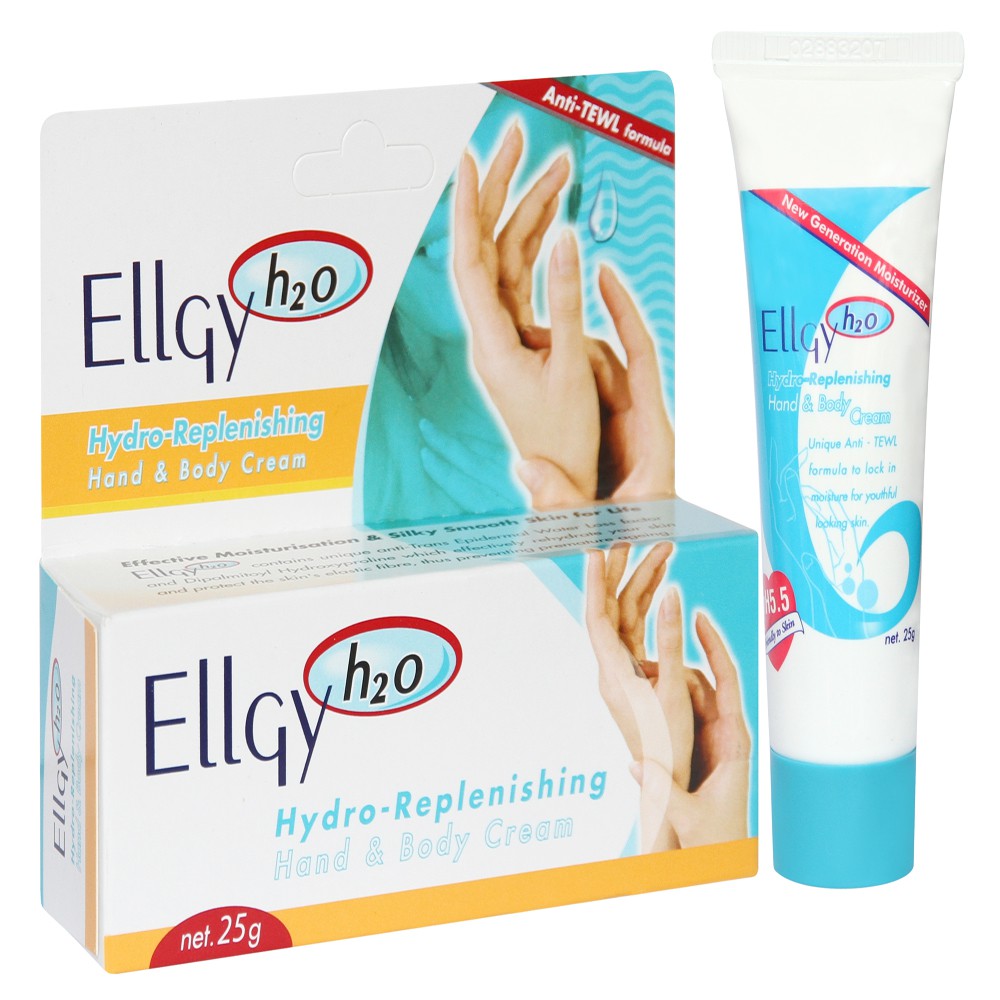 Ellgy H2O Cream 25g Kem giữ ẩm cho tay & toàn thân, bổ sung nước cho da