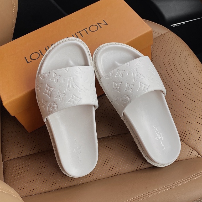 Dép Quai Ngang Nữ L.V Cao Cấp Hàng Hộp Đế Cao 3cm QC Thời Trang TRINH LÊ SHOP GIÀY DÉP HB99