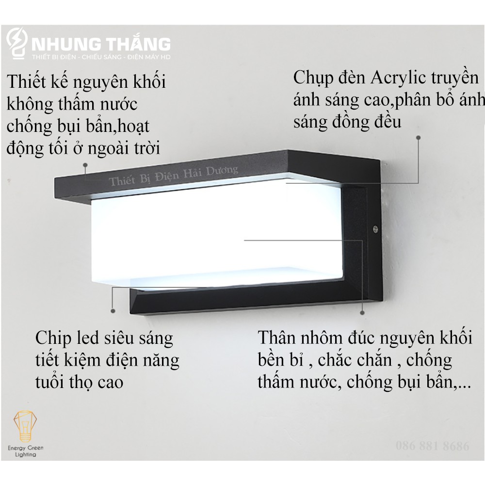 [ Nhiều Mẫu ] Đèn Tường - Hiên Nhà - Gắn Cổng - Phong cách Bắc Âu - Thân Nhôm Chống Nước Cao Cấp - Bảo Hành 1 Năm