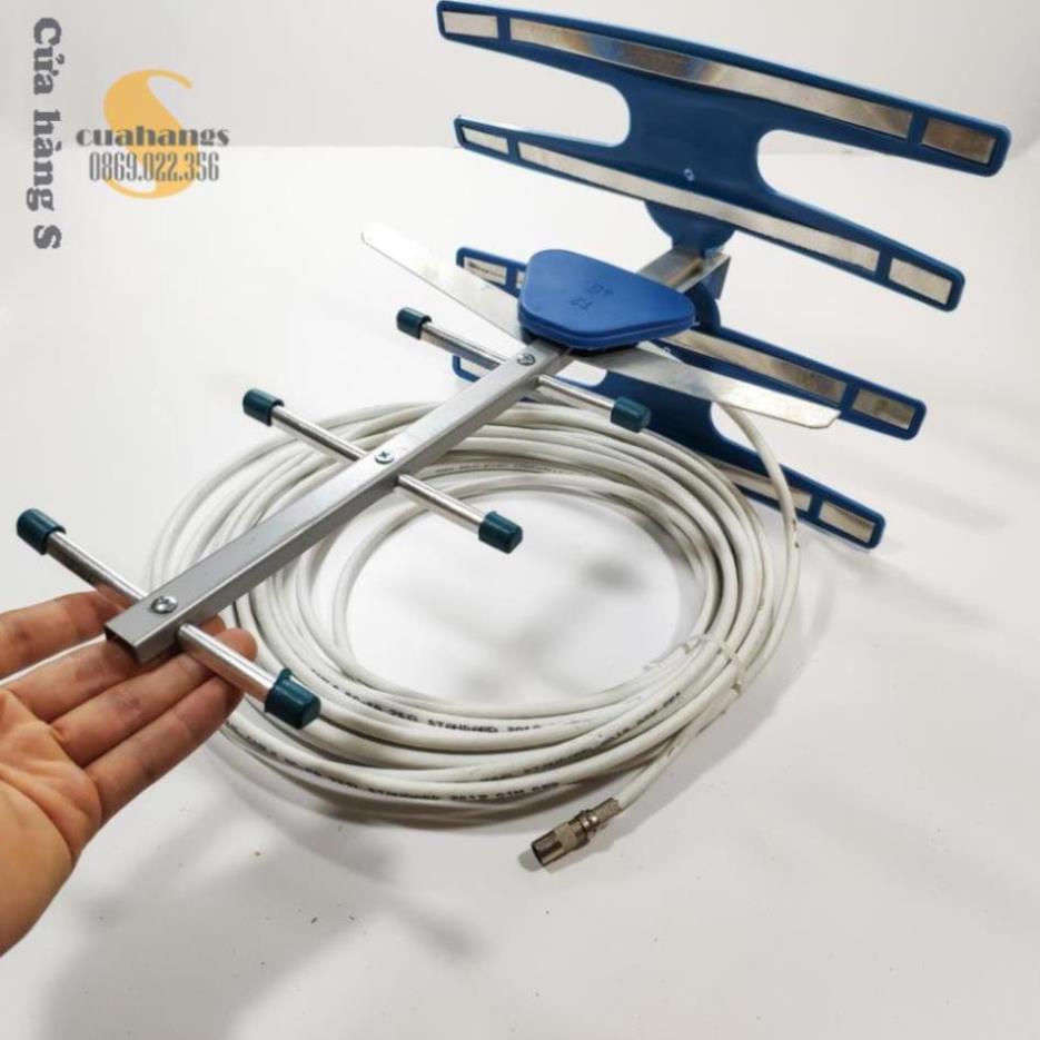Anten DVB T2 Ăng ten tivi kỹ thuật số Anten tivi truyền hình mặt đất T24G kèm dây 15m - Bắt sóng nhạy khỏe