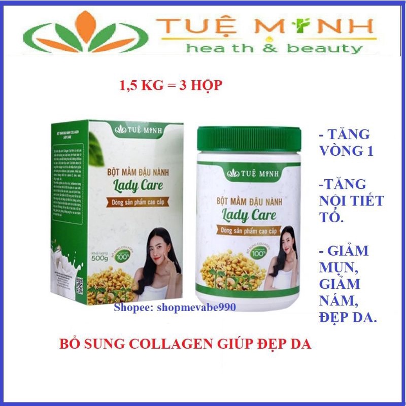 [RẺ VÔ ĐỊCH] 1.5 Kg Mầm Đậu Nành Nguyên Xơ Tuệ Minh Hàng Chính Hãng