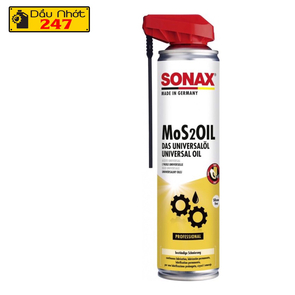Dầu bảo vệ, bảo quản nhựa và kim loại Sonax MoS2 Oil 400ml
