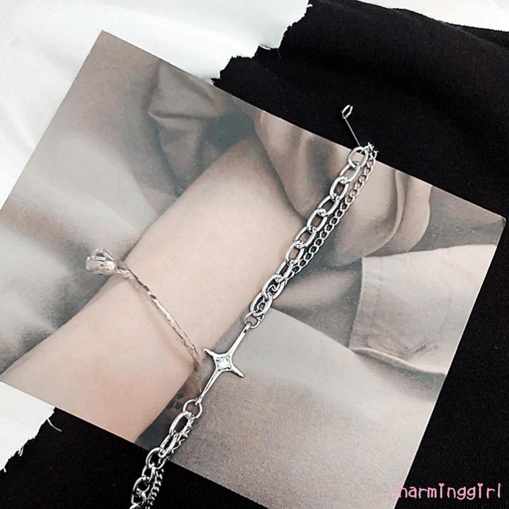 Vòng đeo tay đính đá phong cách hiphop thời trang dành cho nữ và nam