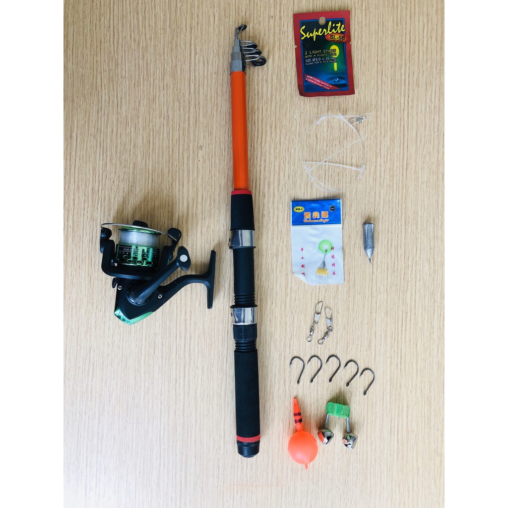 Trọn bộ cần câu máy sinh viên giá chỉ 148K