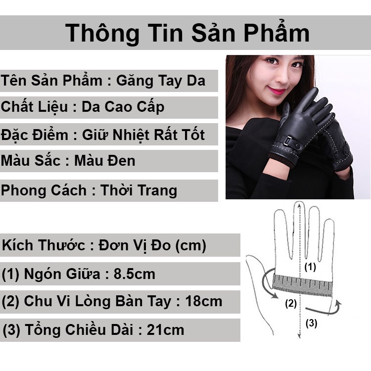 Găng tay chống lạnh mùa đông cao cấp ZOZO găng tay da nam nữ đi xe thời trang chống nước trẻ trung