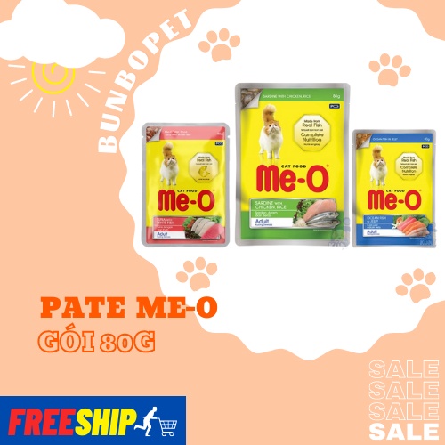 Pate Me-O Gói 80g - Pate Cho Mèo Xuất Xứ Thái Lan