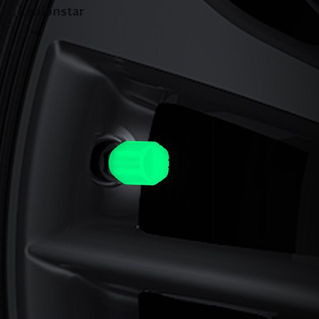 Bộ 4 Nắp Van Bánh Xe Hơi Dạ Quang Chống Bụi