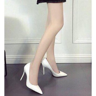 Giày cao gót nhọn 8p bít mũi công sở da bóng BM35