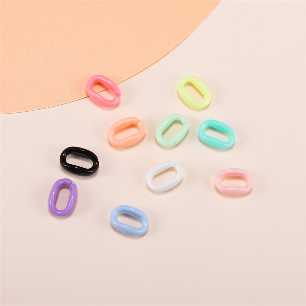 Set 50 khoen nhựa dây xích St.kunkka làm trang sức nhiều màu sắc