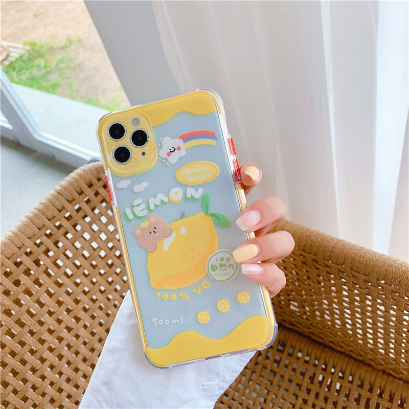 Ốp iphone - Ốp lưng Lemon and Peach trong 4 góc 6s/6splus/7/8/7plus/8plus/x/xs/xsmax/11/11promax - Awifi Case V3-3 | BigBuy360 - bigbuy360.vn