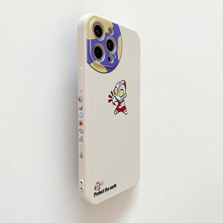 Ốp Iphone 7 8 6plus 6splus 6s 6 Cute Giải cứu trái đất in 3D 4 góc silicon bảo vệ camera